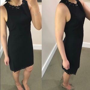 LOFT black scalloped hem dress - Size 12P